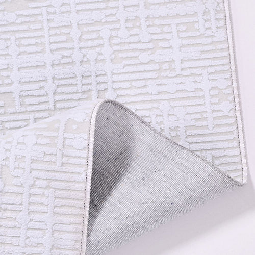 Kimberly Gri Modern Akrilik Polyester Pamuk Makine Halısı Crea