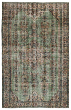Atina Bej Eskitme Yün El Dokuma Halısı 182 x 283 Apex Unique