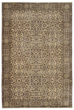 Atina Bej Eskitme Yün El Dokuma Halısı 163 x 254 Apex Unique