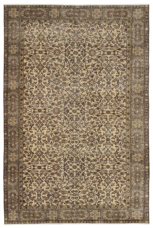 Atina Bej Eskitme Yün El Dokuma Halısı 163 x 254 Apex Unique