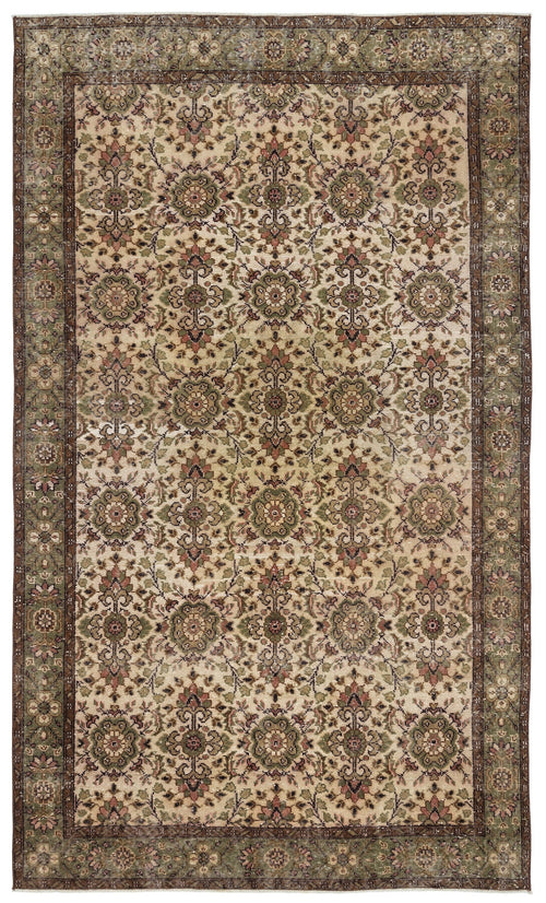 Atina Kahverengi Eskitme Yün El Dokuma Halısı 174 x 296 Apex Unique