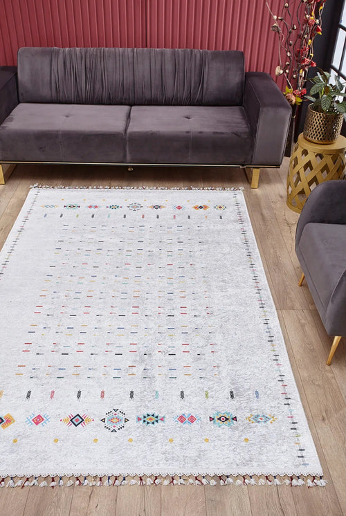 Mlynary Gri Modern Dijital Baskı Halı Halınet