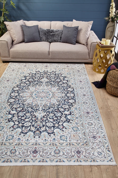 Madurai Gri Klasik Dijital Baskı Halı Halınet