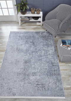 Saveh Gri Modern Dijital Baskı Halı Halınet