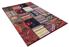 Coopersville Kırmızı Patchwork Dijital Baskı Halı Halınet