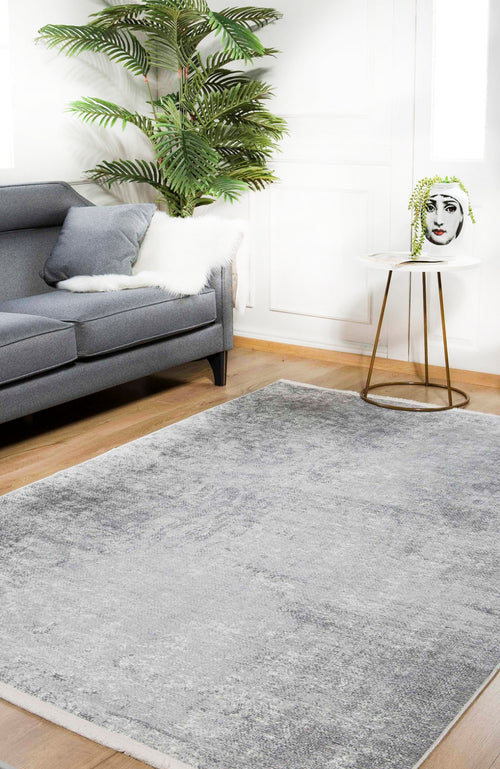 Sayanogorsk Gri Modern Dijital Baskı Halı Halınet