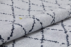 Belovo Gri Geometrik Dijital Baskı Halı Halınet