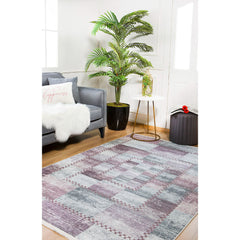 Nankin Mor Patchwork Dijital Baskı Halı Halınet
