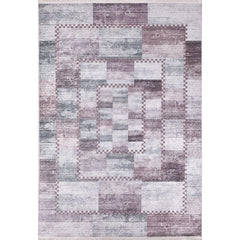 Nankin Mor Patchwork Dijital Baskı Halı Halınet