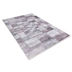 Nankin Mor Patchwork Dijital Baskı Halı Halınet