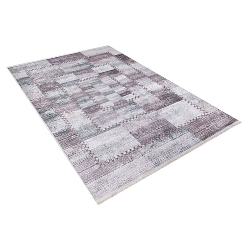 Nankin Mor Patchwork Dijital Baskı Halı Halınet