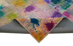 Kırk Yama Pembe Patchwork Pamuk Yün El Dokuma Halısı 252x353 Agacan