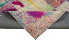 Kırk Yama Pembe Patchwork Pamuk Yün El Dokuma Halısı 237x304 Agacan