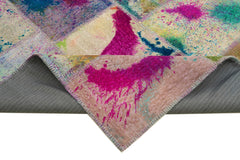 Kırk Yama Pembe Patchwork Pamuk Yün El Dokuma Halısı 240x307 Agacan