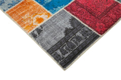 Kırk Yama Pembe Patchwork Pamuk Yün El Dokuma Halısı 255x346 Agacan