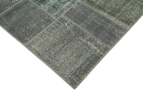 Kırk Yama Gri Patchwork Pamuk Yün El Dokuma Halısı 170x239 Agacan