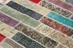 Kırk Yama Pembe Patchwork Pamuk Yün El Dokuma Halısı 173x231 Agacan