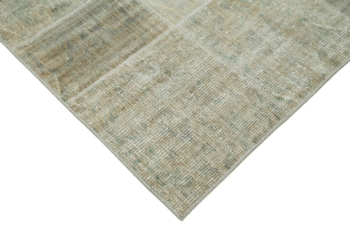Kırk Yama Bej Patchwork Pamuk Yün El Dokuma Halısı 171x240 Agacan