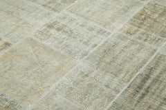 Kırk Yama Bej Patchwork Pamuk Yün El Dokuma Halısı 171x240 Agacan