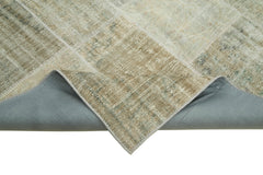 Kırk Yama Bej Patchwork Pamuk Yün El Dokuma Halısı 171x240 Agacan