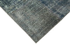 Kırk Yama Gri Patchwork Pamuk Yün El Dokuma Halısı 171x242 Agacan