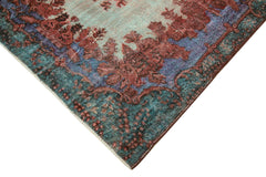 Oyma Vintage Yeşil Eskitme Pamuk Yün El Dokuma Halısı 170x277 Agacan