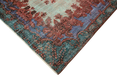 Oyma Vintage Yeşil Eskitme Pamuk Yün El Dokuma Halısı 170x277 Agacan