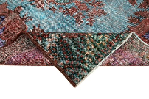 Oyma Vintage Yeşil Eskitme Pamuk Yün El Dokuma Halısı 170x277 Agacan