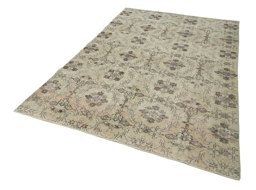 Checkered Kilim Bej Damalı Pamuk Yün El Dokuma Halısı 175x258 Agacan