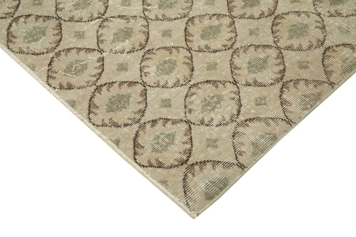 Checkered Kilim Bej Damalı Pamuk Yün El Dokuma Halısı 170x273 Agacan