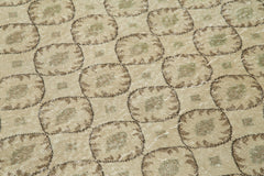 Checkered Kilim Bej Damalı Pamuk Yün El Dokuma Halısı 170x273 Agacan