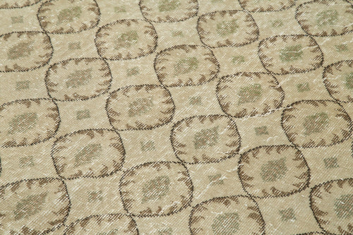 Checkered Kilim Bej Damalı Pamuk Yün El Dokuma Halısı 170x273 Agacan