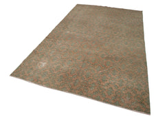Checkered Kilim Bej Damalı Pamuk Yün El Dokuma Halısı 170x292 Agacan