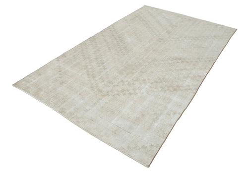 Checkered Kilim Bej Damalı Pamuk Yün El Dokuma Halısı 163x277 Agacan