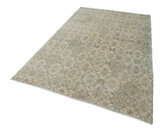 Checkered Kilim Bej Damalı Pamuk Yün El Dokuma Halısı 165x268 Agacan