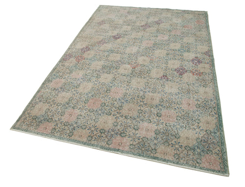 Checkered Kilim Bej Damalı Pamuk Yün El Dokuma Halısı 152x260 Agacan