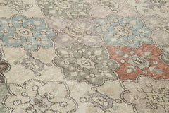 Checkered Kilim Bej Damalı Pamuk Yün El Dokuma Halısı 165x290 Agacan