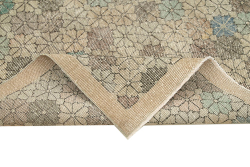 Checkered Kilim Bej Damalı Pamuk Yün El Dokuma Halısı 153x261 Agacan
