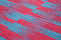 Degrade Kilim Kırmızı Çizgili Pamuk Yün El Dokuma Halısı 294x368 Agacan
