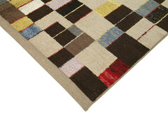 PonponBej Geometrik Pamuk Yün El Dokuma Halısı 243x330 Agacan
