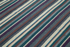 Chaput Kilim Mor Çizgili Pamuk Yün El Dokuma Halısı 190x270 Agacan