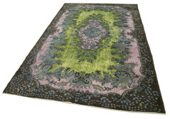 Oyma Vintage Kahverengi Eskitme Pamuk Yün El Dokuma Halısı 172x268 Agacan