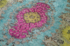 Oyma Vintage Pembe Eskitme Pamuk Yün El Dokuma Halısı 170x272 Agacan