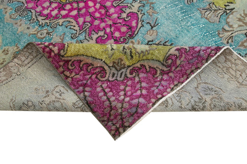 Oyma Vintage Pembe Eskitme Pamuk Yün El Dokuma Halısı 170x272 Agacan