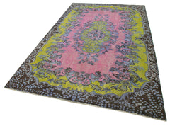 Oyma Vintage Kahverengi Eskitme Pamuk Yün El Dokuma Halısı 172x280 Agacan