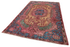 Oyma Vintage Pembe Eskitme Pamuk Yün El Dokuma Halısı 192x311 Agacan