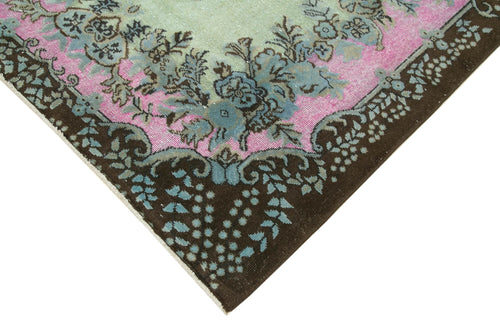 Oyma Vintage Yeşil Eskitme Pamuk Yün El Dokuma Halısı 175x277 Agacan