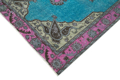 Oyma Vintage Fuşya Eskitme Pamuk Yün El Dokuma Halısı 152x265 Agacan