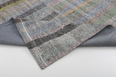 Kırk Yama Gri Patchwork Pamuk Yün El Dokuma Halısı 247x350 Agacan