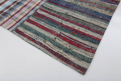 Kırk Yama Gri Patchwork Pamuk Yün El Dokuma Halısı 252x307 Agacan